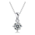 Poise 1 Carat Moissanite Solitaire Pendant Necklace in Sterling Silver