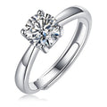 Vow 1 Carat Moissanite Solitaire Ring in Sterling Silver