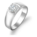 Anchor 1 Carat Moissanite Men's Solitaire Ring in Sterling Silver