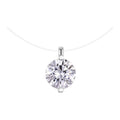 Float Moissanite Invisible Cord Necklace