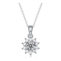 Snowflake 1 Carat Moissanite Pendant Necklace in Sterling Silver