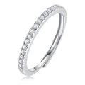 Thread Moissanite Stackable Band Ring in Sterling Silver