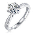 Promise 1 Carat Moissanite Solitaire Ring in Sterling Silver