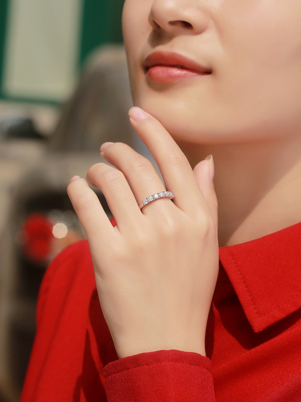 Wholeness Moissanite Ring in S925 Sterling Silver