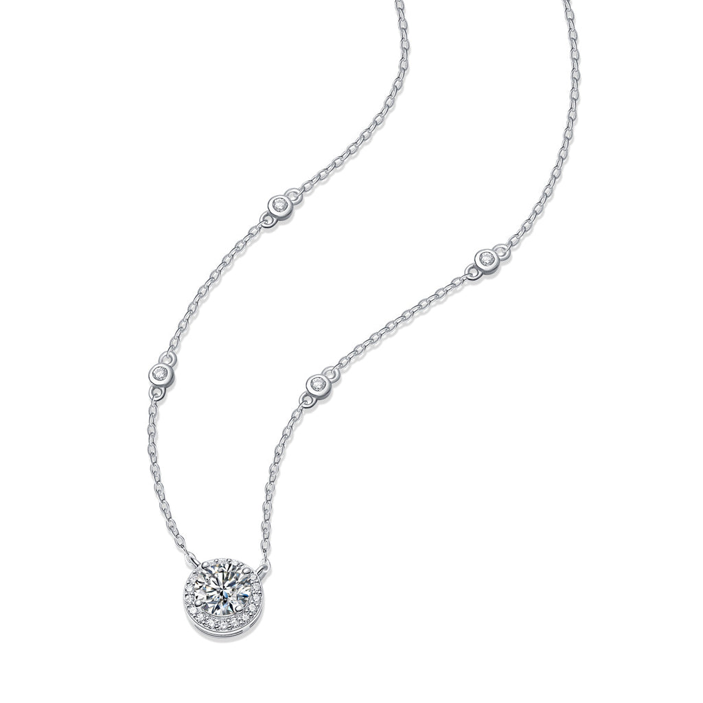 Stardust 3ct Moissanite Pendant Necklace in S925 Sterling Silver