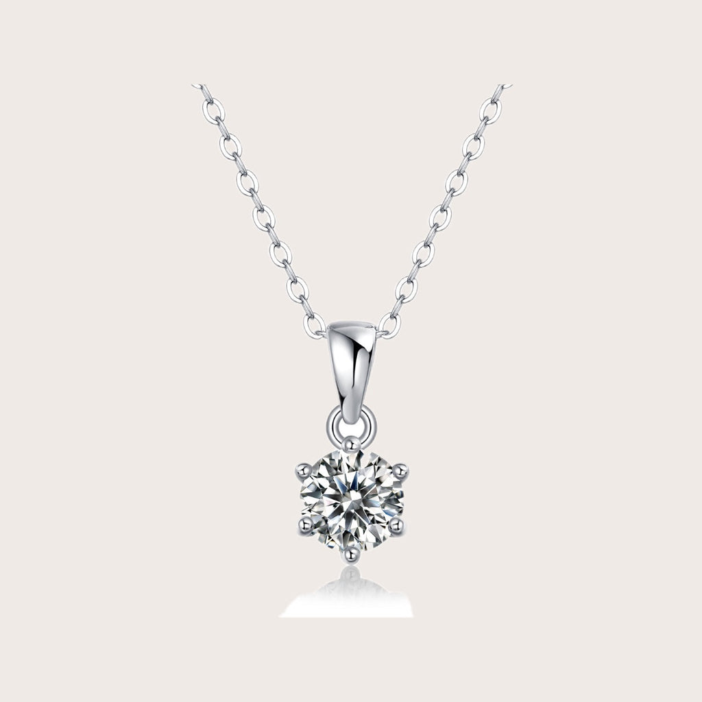 Declaration 2ct Moissanite Pendant Necklace in S925 Sterling Silver
