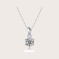 Declaration 2ct Moissanite Pendant Necklace in S925 Sterling Silver