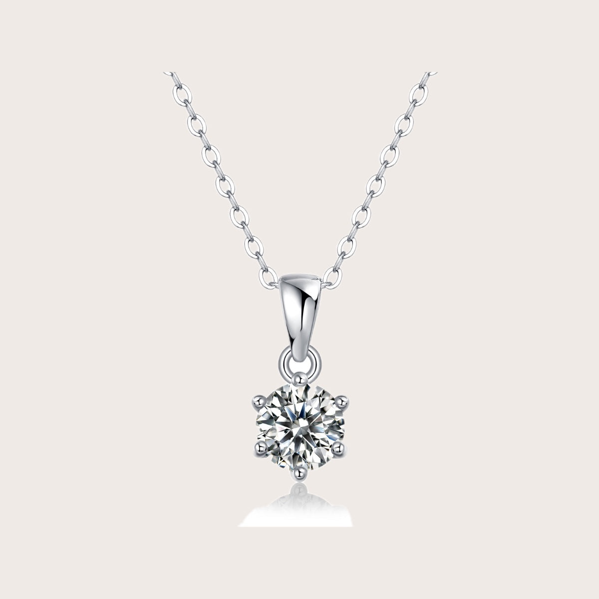 Declaration 2ct Moissanite Pendant Necklace in S925 Sterling Silver