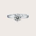 Classic 3ct Round Moissanite Solitaire Ring in S925 Sterling Silver