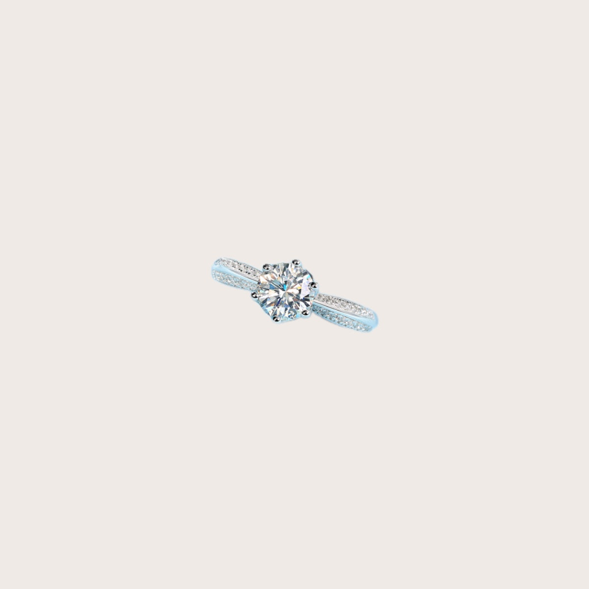 Banbi 3ct Moissanite Solitaire Ring in S925 Sterling Silver