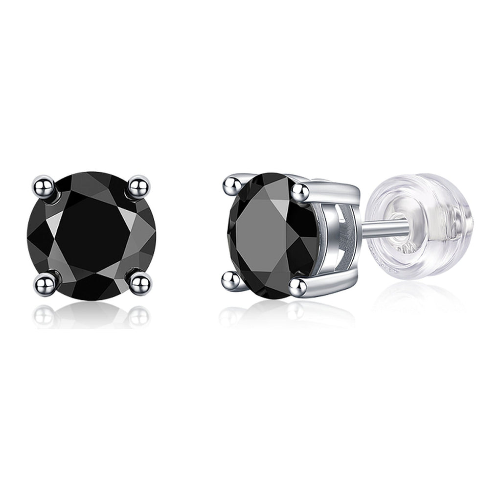 Pure Moissanite Stud Earrings in Sterling Silver