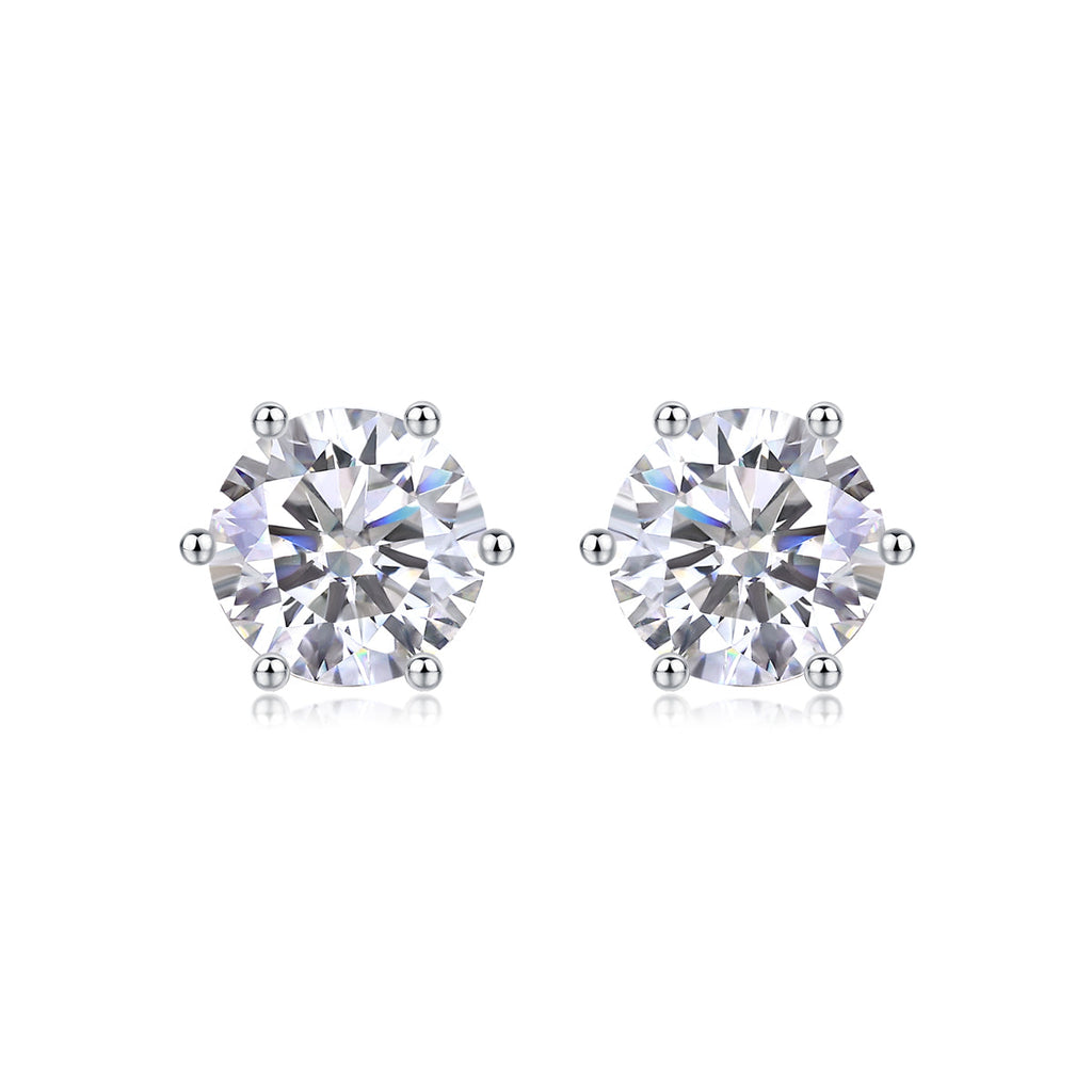 Serene 1ct Moissanite Stud Earrings in S925 Sterling Silver