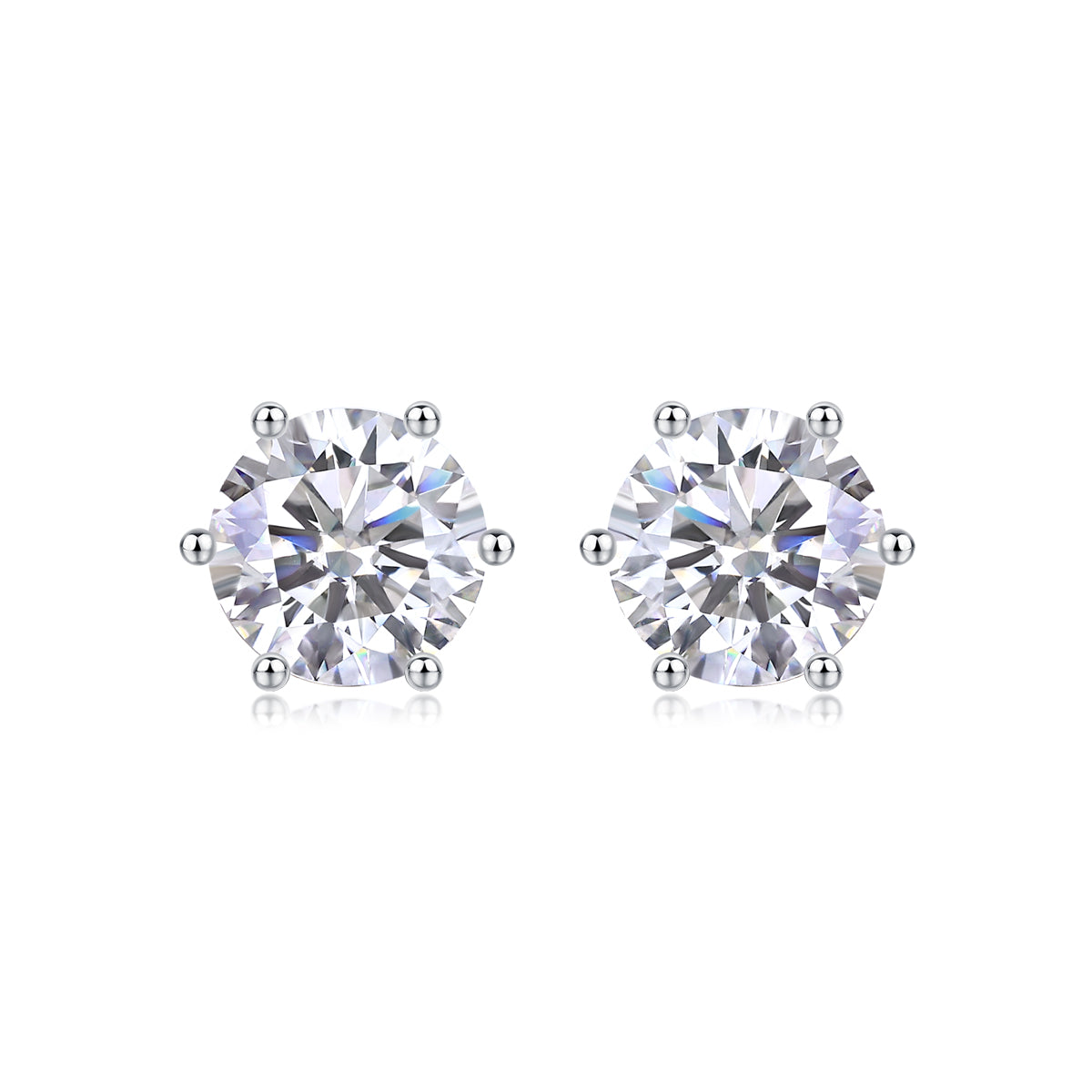 Serene 1ct Moissanite Stud Earrings in S925 Sterling Silver