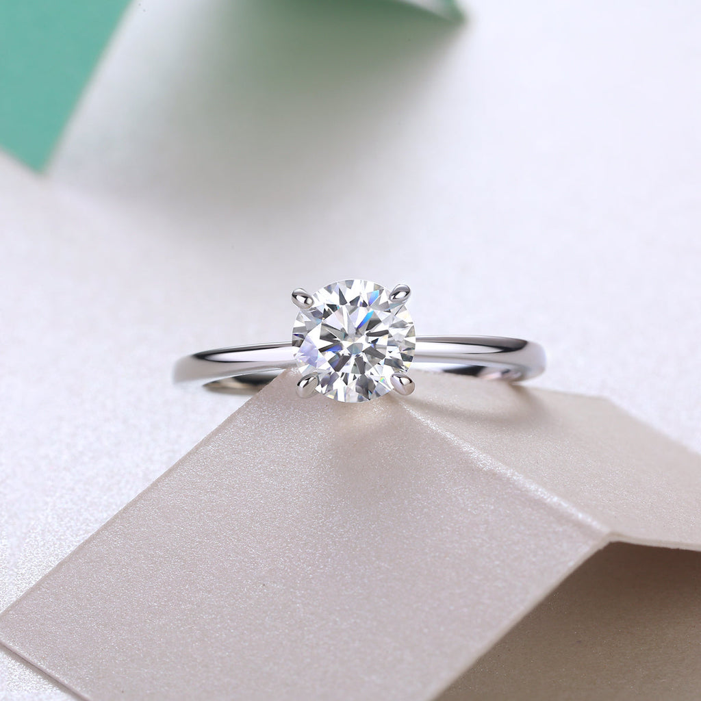 Vow 1ct Moissanite Solitaire Ring in S925 Sterling Silver