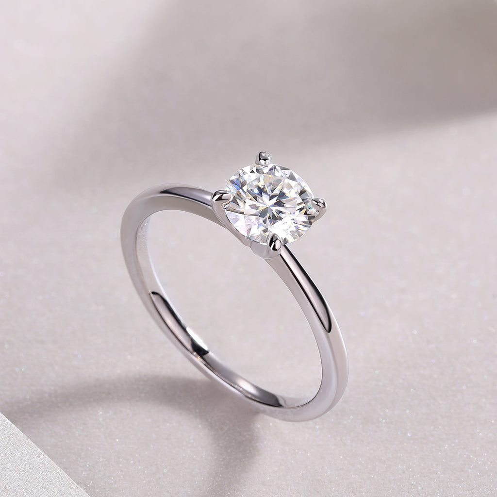 Vow 1ct Moissanite Solitaire Ring in S925 Sterling Silver