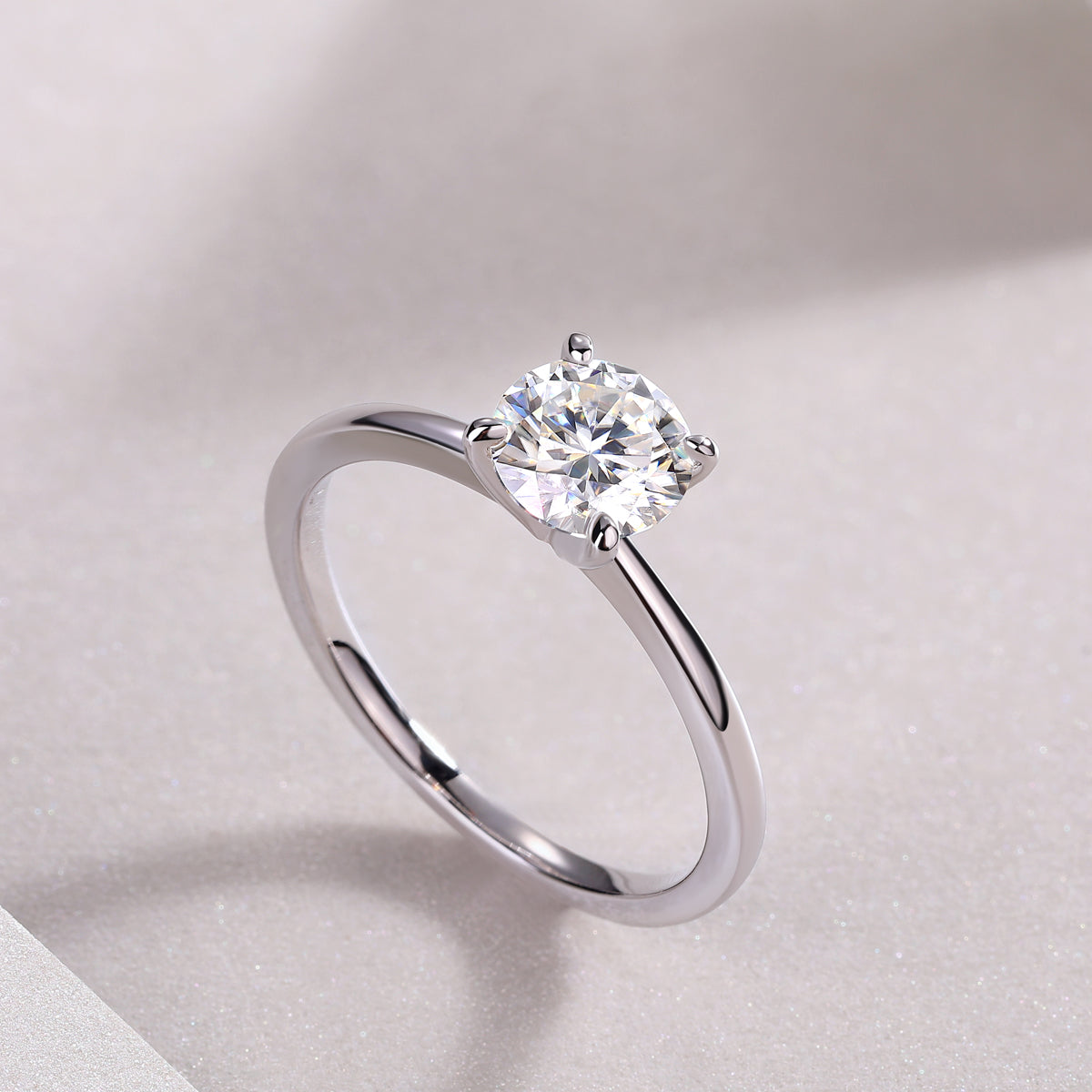 Vow 1ct Moissanite Solitaire Ring in S925 Sterling Silver