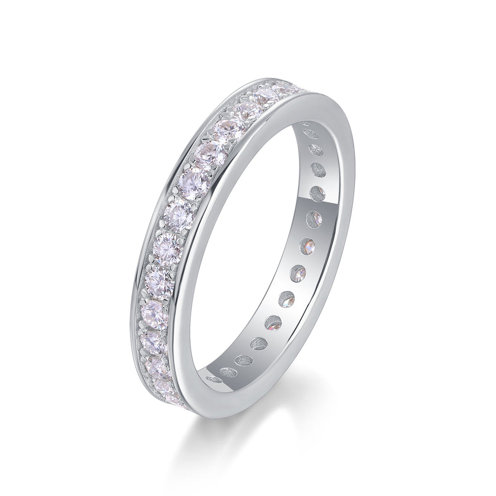Trail Moissanite Ring in S925 Sterling Silver