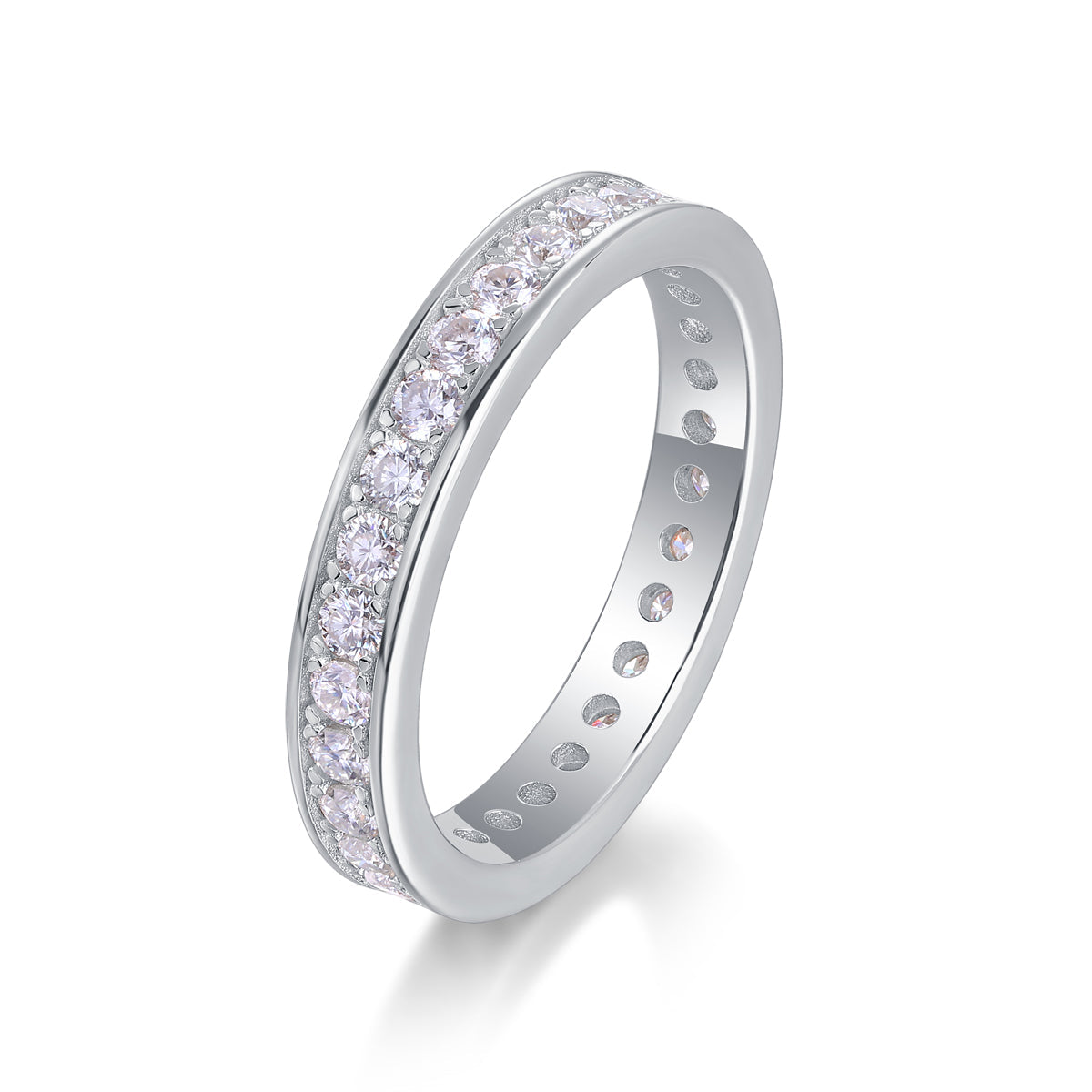 Trail Moissanite Ring in S925 Sterling Silver