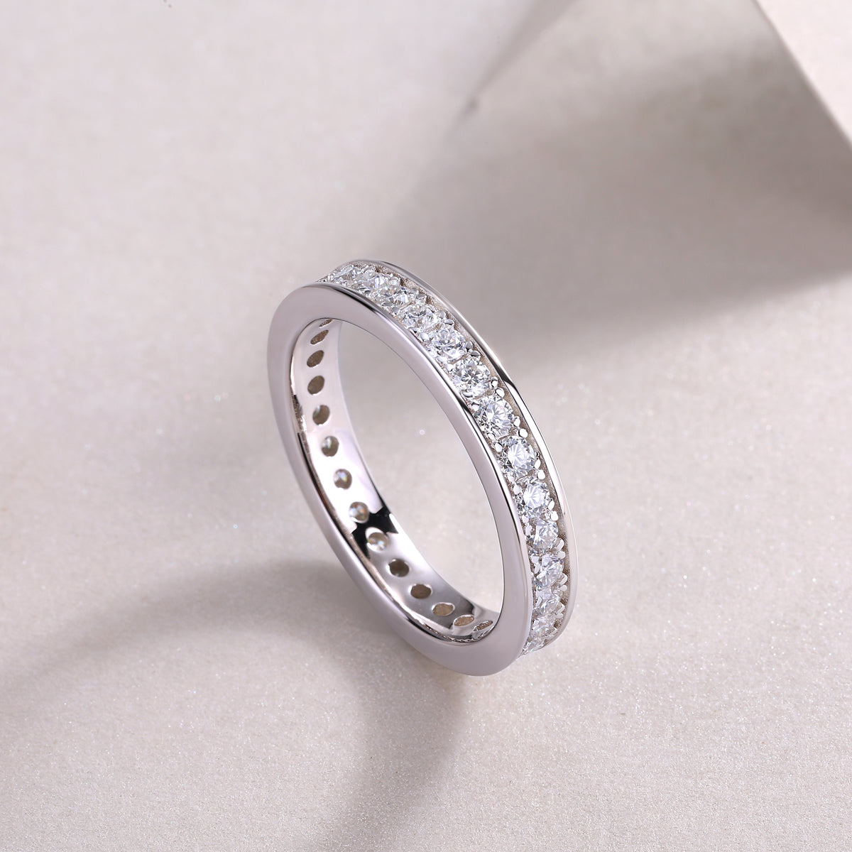 Trail Moissanite Ring in S925 Sterling Silver