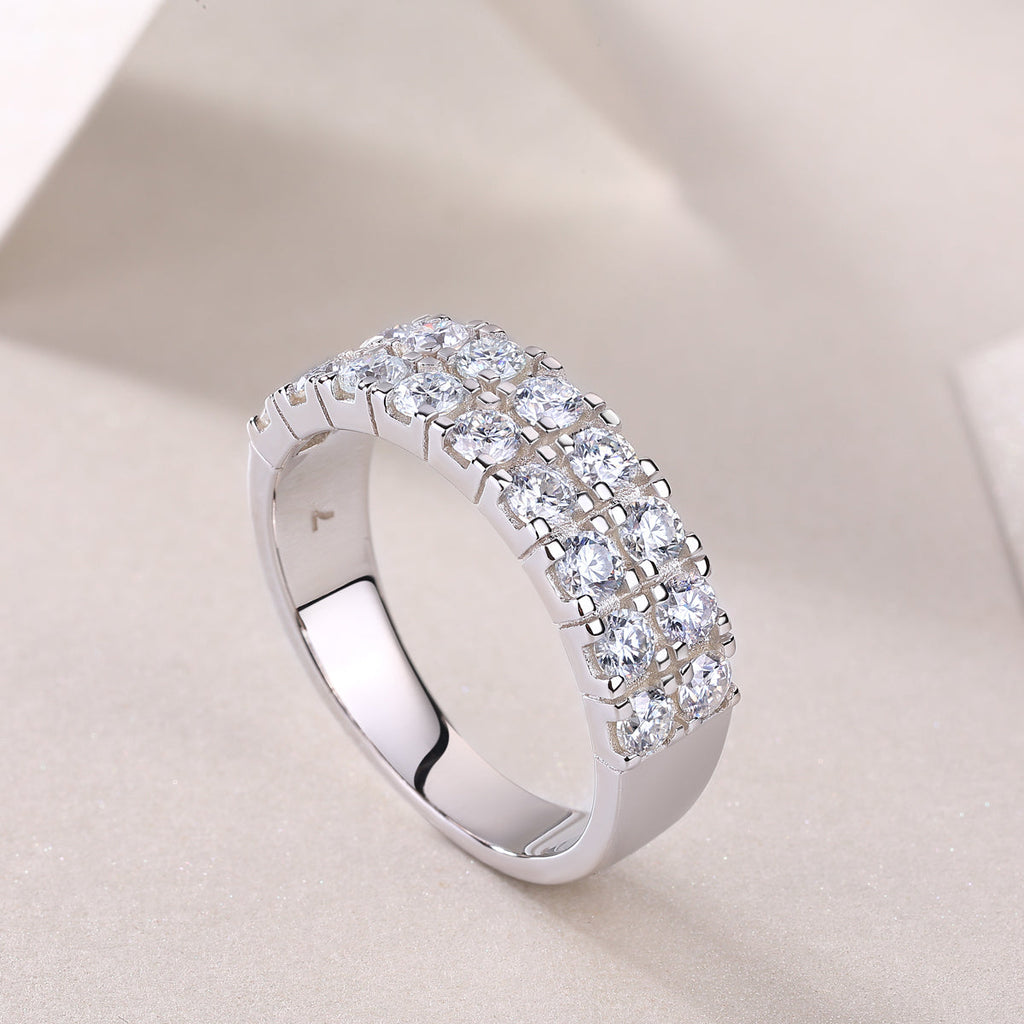 Starry Night Moissanite Ring in S925 Sterling Silver