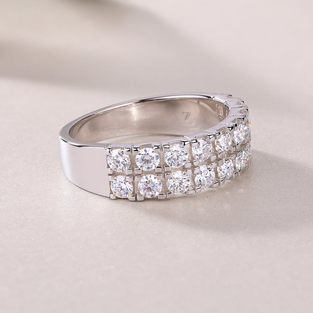 Starry Night Moissanite Ring in S925 Sterling Silver