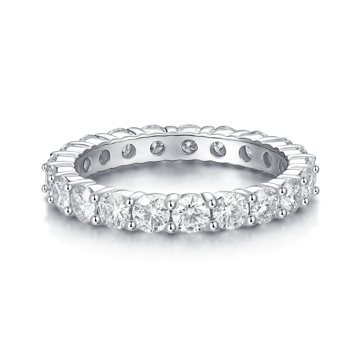 Shimmer Moissanite Ring in S925 Sterling Silver
