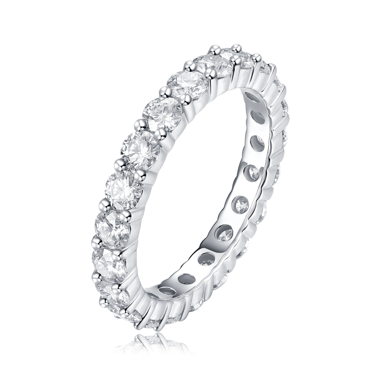 Shimmer Moissanite Ring in S925 Sterling Silver