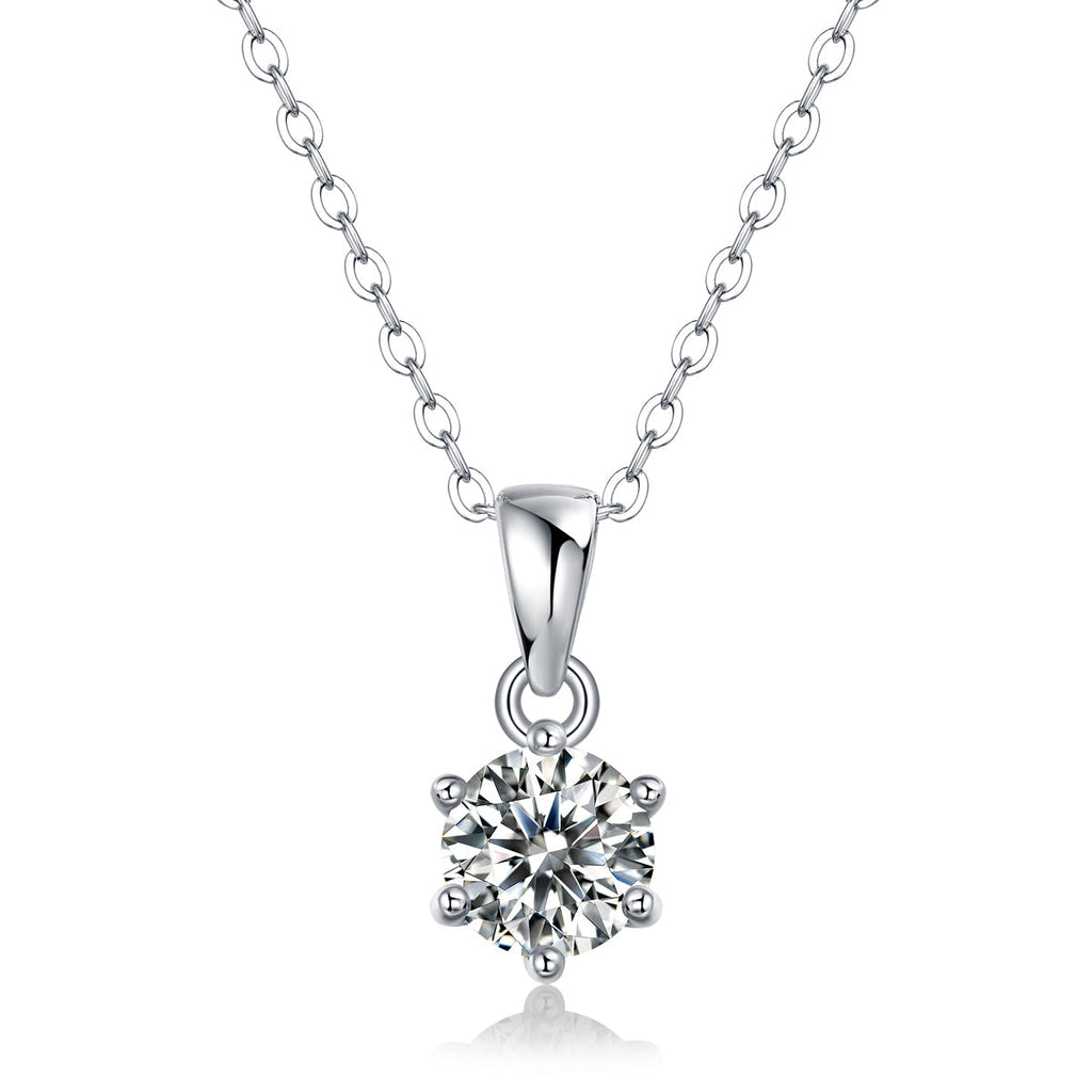 Declaration 2ct Moissanite Pendant Necklace in S925 Sterling Silver