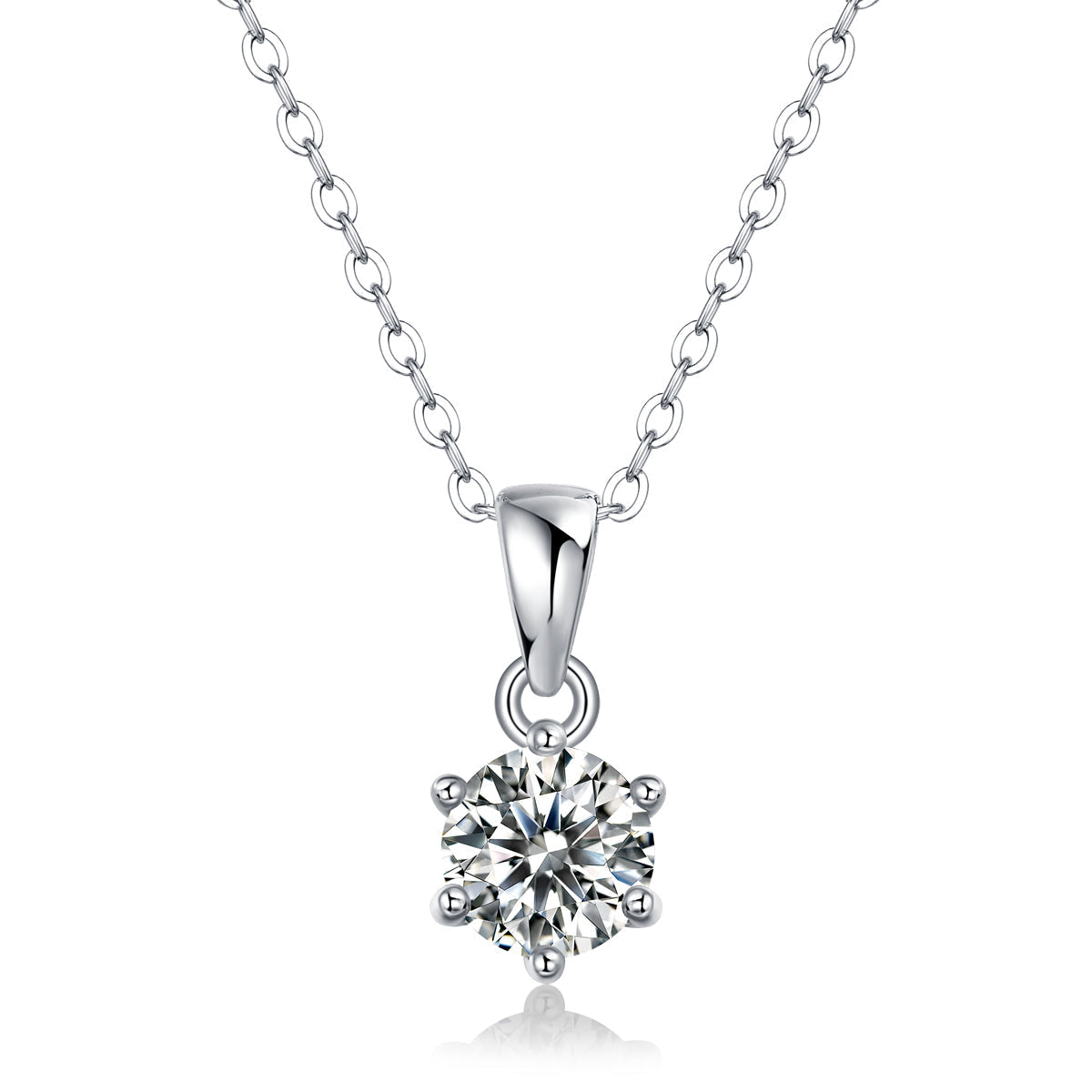 Declaration 2ct Moissanite Pendant Necklace in S925 Sterling Silver