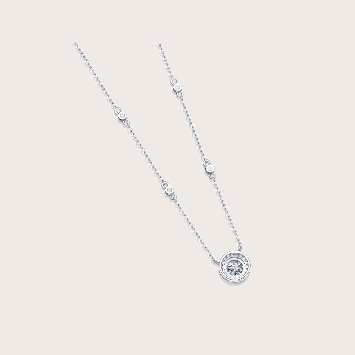 Stardust 3ct Moissanite Pendant Necklace in S925 Sterling Silver