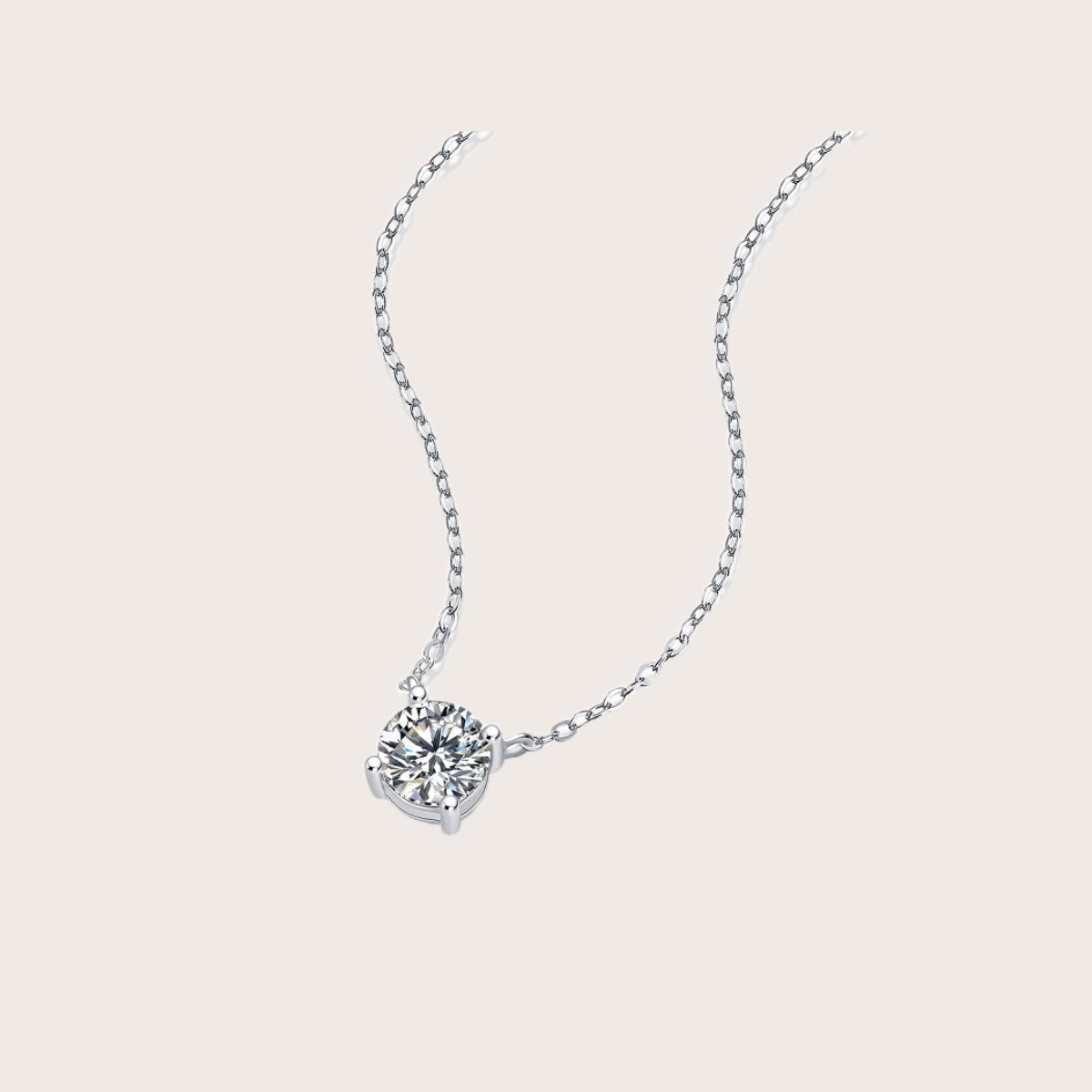 Forever Bond 2ct Moissanite Pendant Necklace in S925 Sterling Silver