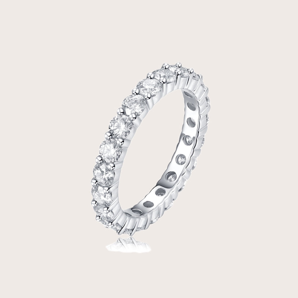 Shimmer Moissanite Ring in S925 Sterling Silver