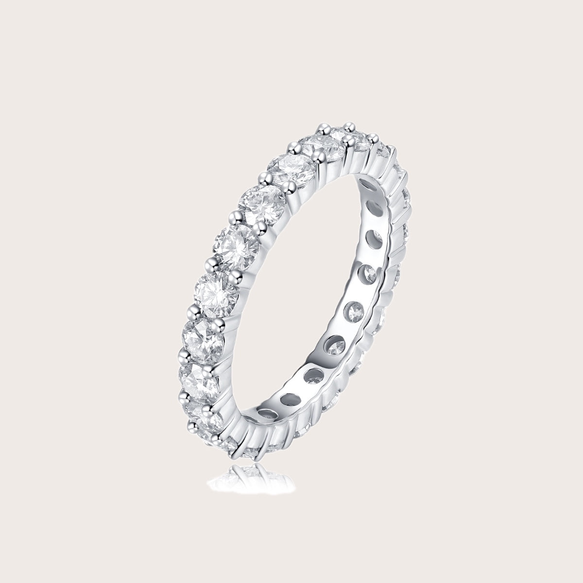 Shimmer Moissanite Ring in S925 Sterling Silver