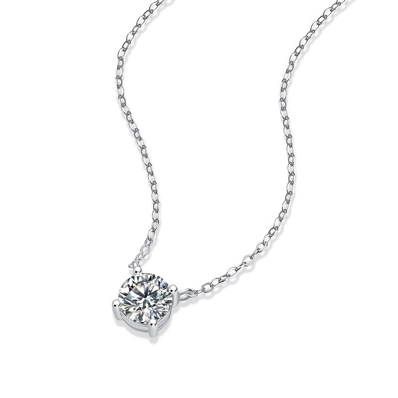 Forever Bond 2ct Moissanite Pendant Necklace in S925 Sterling Silver