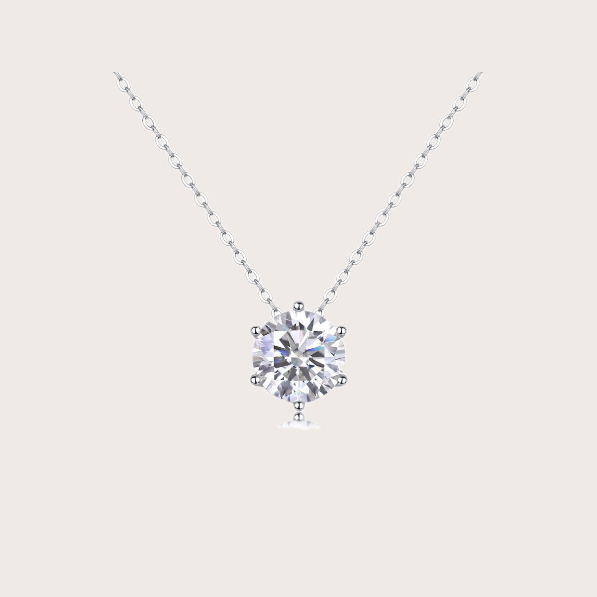 Afternoon Moissanite Pendant Necklace in S925 Sterling Silver