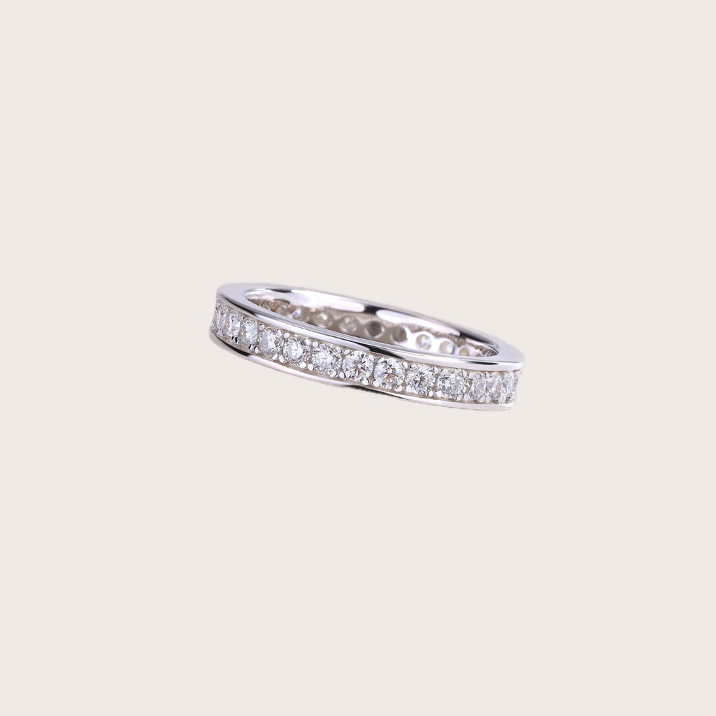 Trail Moissanite Ring in S925 Sterling Silver